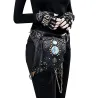 Schulter-/Bein-/Gürteltasche - Steampunk - Gothic - Retro-Stil - Leder