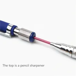 Mechanischer dreieckiger Bleistift - Spitzer - 12 Farbminen / Stylus