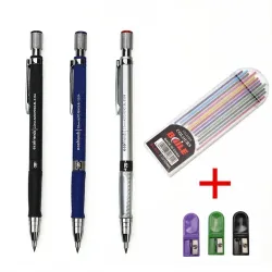 Mechanischer dreieckiger Bleistift - Spitzer - 12 Farbminen / Stylus