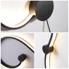 Moderne Wandleuchte - LED - RGB-Fernbedienung - S - W - Linienform