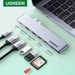UGREEN - USB C HUB Dual Type-C auf Multi USB 3.0 4K HDMI - Adapter Thunderbolt 3 - für MacBook Pro Air
