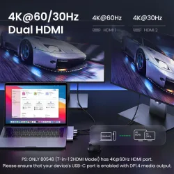 UGREEN - USB C HUB Dual Type-C auf Multi USB 3.0 4K HDMI - Adapter Thunderbolt 3 - für MacBook Pro Air