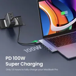 UGREEN - USB C HUB Dual Type-C auf Multi USB 3.0 4K HDMI - Adapter Thunderbolt 3 - für MacBook Pro Air