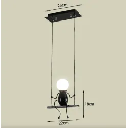 Modern ceiling lamp - sitting iron dollsCeiling lights