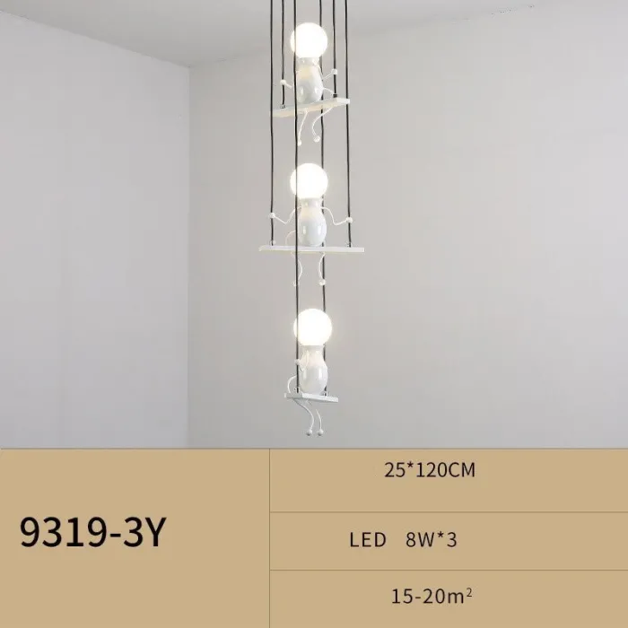Modern ceiling lamp - sitting iron dollsCeiling lights