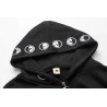Black hoodie - with zipper - punk styleHoodies & Jumpers