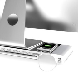 Monitor-/Computerständer aus Aluminium - mit 4 USB-Anschlüssen