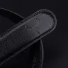 Elegant men's belt - automatic metal buckle - genuine leatherBelts
