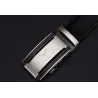 Elegant men's belt - automatic metal buckle - genuine leatherBelts