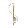 Moderne goldene Wandlampe - S-förmig