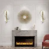Moderne goldene Wandlampe - S-förmig