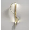 Moderne goldene Wandlampe - S-förmig