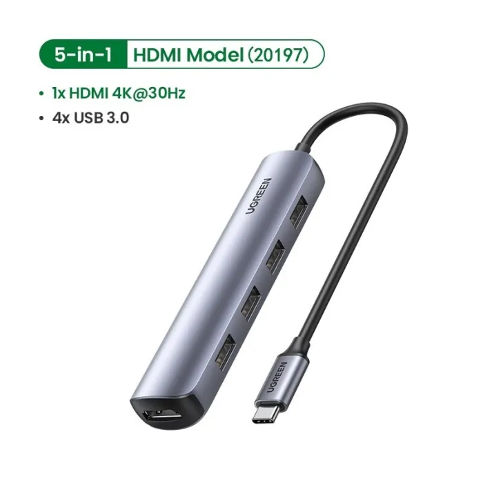 USB-C zu HDMI - RJ45 - USB 3.0 - PD - HUB - Multifunktionsadapter