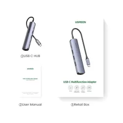 USB-C zu HDMI - RJ45 - USB 3.0 - PD - HUB - Multifunktionsadapter