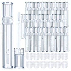 Leere transparente Lipglossbehälter - mit Lippenschwammstift - 5 ml - 20 Stück
