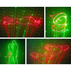 Buntes Bühnenlaserlicht - Musterprojektor - mit Fernbedienung - RG DMX