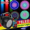 Bühnenlaserlicht – Projektor – Sound aktiviert – Fernbedienung – RGB – 78 LED – DMX