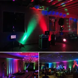 Bühnenlaserlicht – Projektor – Sound aktiviert – Fernbedienung – RGB – 78 LED – DMX