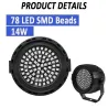 Bühnenlaserlicht – Projektor – Sound aktiviert – Fernbedienung – RGB – 78 LED – DMX