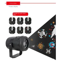 Laserlichtprojektor - Weihnachtsmuster - rotierend - LED