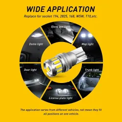 Autolampe - W5W - LED - T10 - Canbus - SMD - 12V - Weiß - 2 Stück