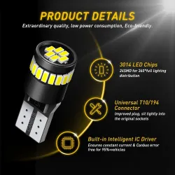 Auto Glühbirne - W5W - T10 - LED - Canbus - 12V - 2 Stück