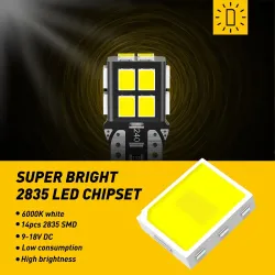 Auto-LED-Glühbirne - T10 - 2835 SMD - W5W - Canbus - 6000K weiß - 10 Stück