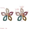 Kristallohrringe in Stern-/Blumenform
