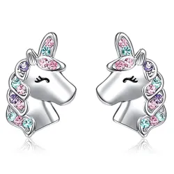 Stilvolle Silberohrringe - Einhorn - Katze - Schmetterling - Regenbogen - Stern