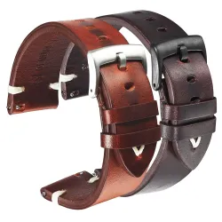 Uhrenarmband aus Leder - mit Metallschnalle