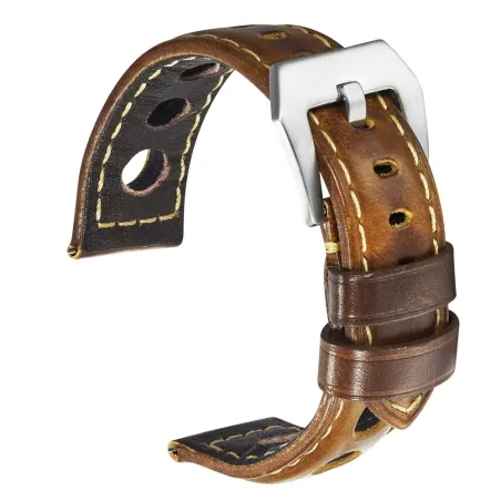 Elegantes Uhrenarmband - mit Metallschnalle - echtes Leder