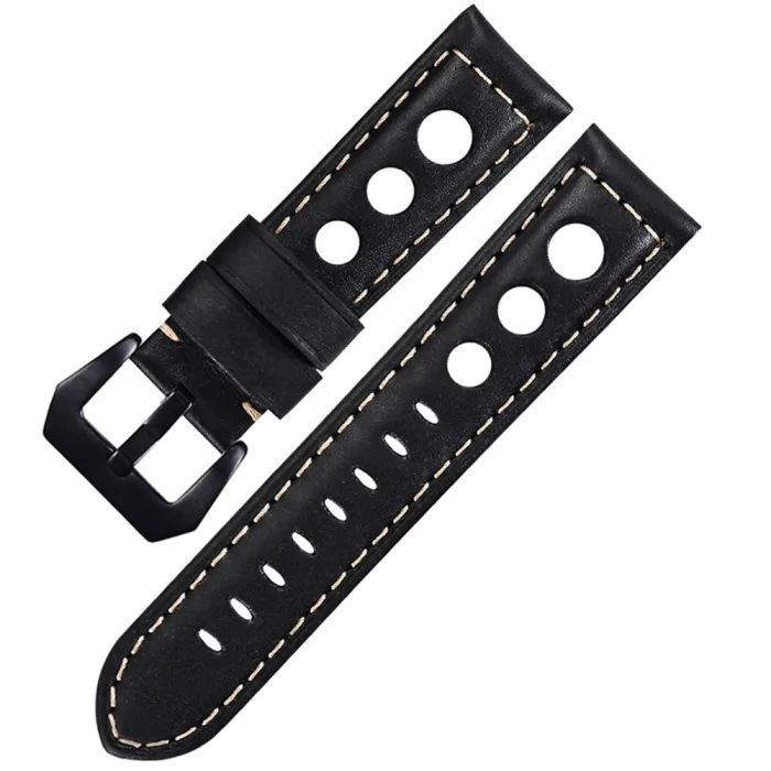 Elegant watch strap - with metal buckle - genuine leatherWatches