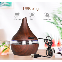Ultraschall-Luftbefeuchter – Diffusor für ätherische Öle – LED – USB – 300 ml