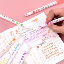 Tintenroller – Art Maker Textmarker – mit Mustern – Sterne – Welle – Wolken – Herzen – 6 Stück