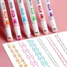 Tintenroller – Art Maker Textmarker – mit Mustern – Sterne – Welle – Wolken – Herzen – 6 Stück