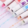 Tintenroller - künstlerische Textmarker - mit Mustern - Sterne - Linien - Wolken - Herzen - 6 Stück
