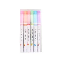 Künstlerischer Stift - Curved Lines Marker - Tintenroller mit Mustern - 6 Stück
