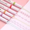 Künstlerischer Stift - Curved Lines Marker - Tintenroller mit Mustern - 6 Stück