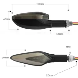 Motorrad-Blinkerlampe - fließende LED-Leuchten - universell - wasserdicht - 12V LED - 2 Stück