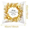 Decorative Christmas cushion cover - black / gold - 45 * 45 cmCushion covers