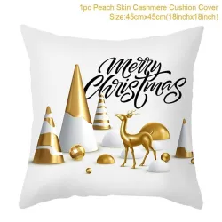 Decorative Christmas cushion cover - black / gold - 45 * 45 cmCushion covers