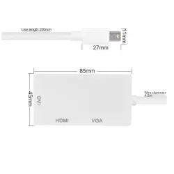 Mini Displayport auf HDMI - Adapter - 3 in 1 Thunderbolt - Konverter