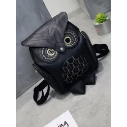 Wasserdichter Lederrucksack - mit Eulenmuster