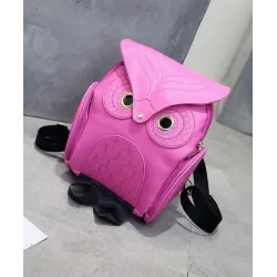 Wasserdichter Lederrucksack - mit Eulenmuster