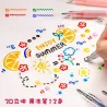 3D Jelly Pen - Mehrfarbig - Malerei / Graffiti / Keramik / Metall / Glas - 12 Stück