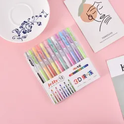 3D Jelly Pen - Mehrfarbig - Malerei / Graffiti / Keramik / Metall / Glas - 12 Stück