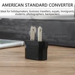 EU to US converter - adapter - round to flat - travel plug - US plugPlugs