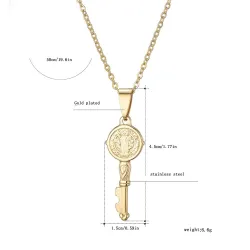Key pendant necklace - cross / infinity patternNecklaces