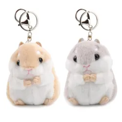 Flauschiges Fell Mini Hamster - Schlüsselanhänger