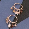 Small hoop earrings - with hanging starsEarrings